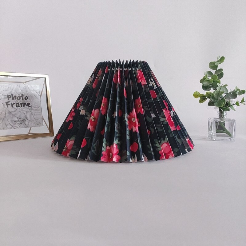 Japanese Yamato Style Table Lampshade Vintage Cloth Lamp Shades For Table Lamps Bedroom Study Tatami Pleated Lampshades: 9