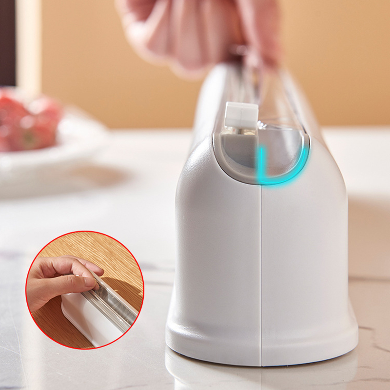 Eten Wrap Dispenser Cutter Folie Vershoudfolie Wrap Dispenser Plastic Sharp Cutter Opslag Houder Keuken Tool Punch-Gratis Vaststelling