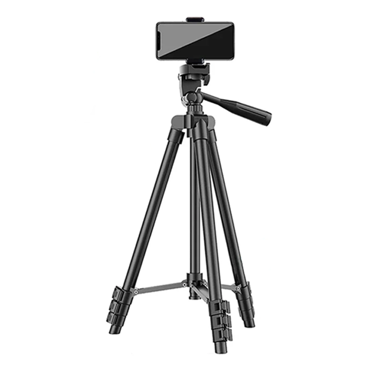 Trípode para teléfono, soporte de trípode para teléfono con grabación de vídeo de 100cm con control remoto Bluetooth, soporte Universal para fotografía de teléfono y cámara: Negro