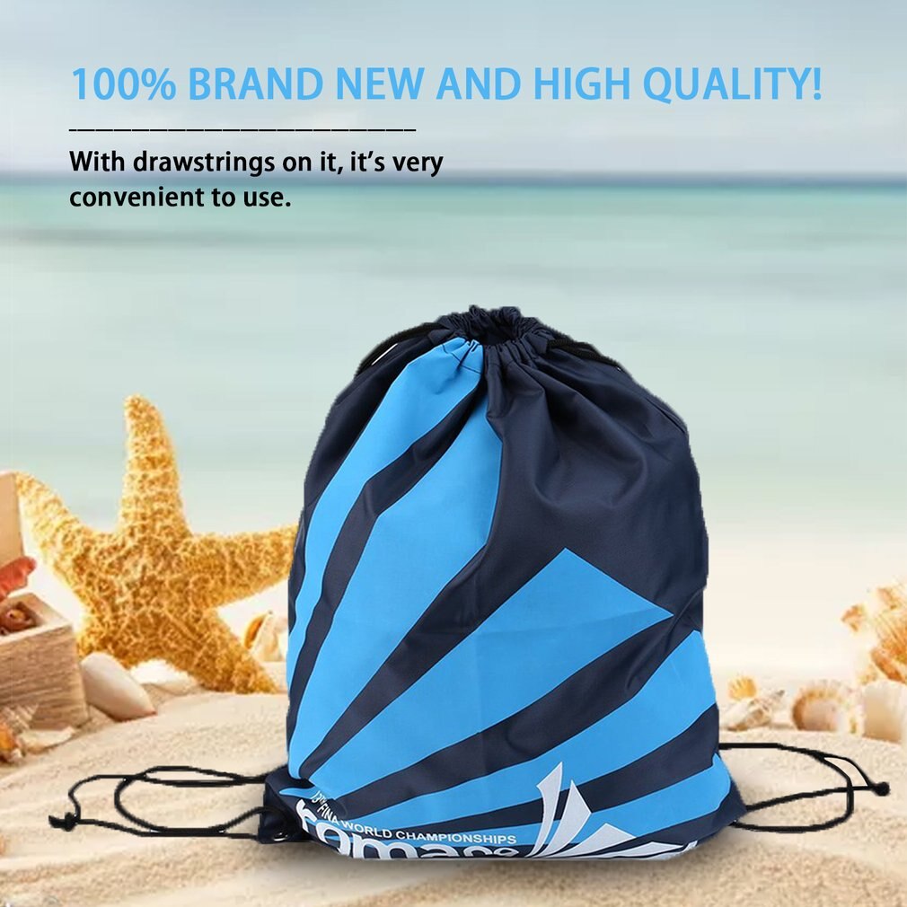 Durable Convenient 41cm x 33cm Swimming bags Drawstring Beach Bag Sport Gym Waterproof Backpack Swim Dance