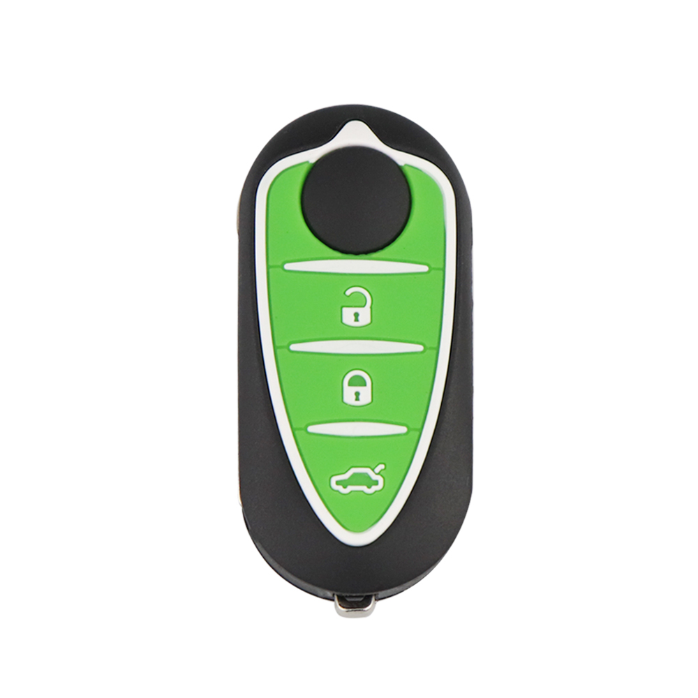 YIQIXIN 3 botones Flip reemplazo Fob funda para Alfa Romeo Mito Giulietta 159 GTA 147 156 166 carcasa plegable para llave de coche remota: Verde