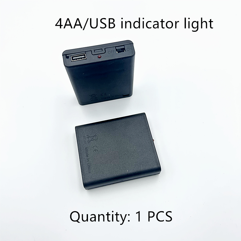 Portable Mini 2 3 4 6 8 x AA Battery Holder Storage Box Case USB Power Supply Battery Box For LED Strip Light: Pink