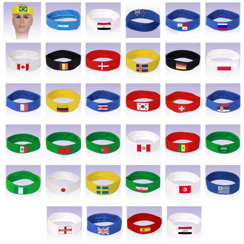 Fascia Bandiera Stampato In Poliestere Hairband di Calcio di gioco del Calcio di Ventole Cheerleading Souvenir 2