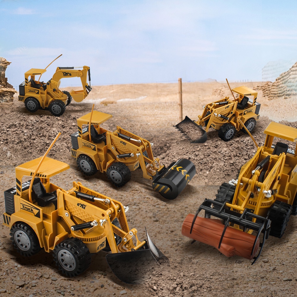 1/24 5ch rc escavadeira de brinquedo, sem fio, controle remoto, engenharia, carro, escavadeira, veículo, crianças, brinquedo, meninos, presente de aniversário