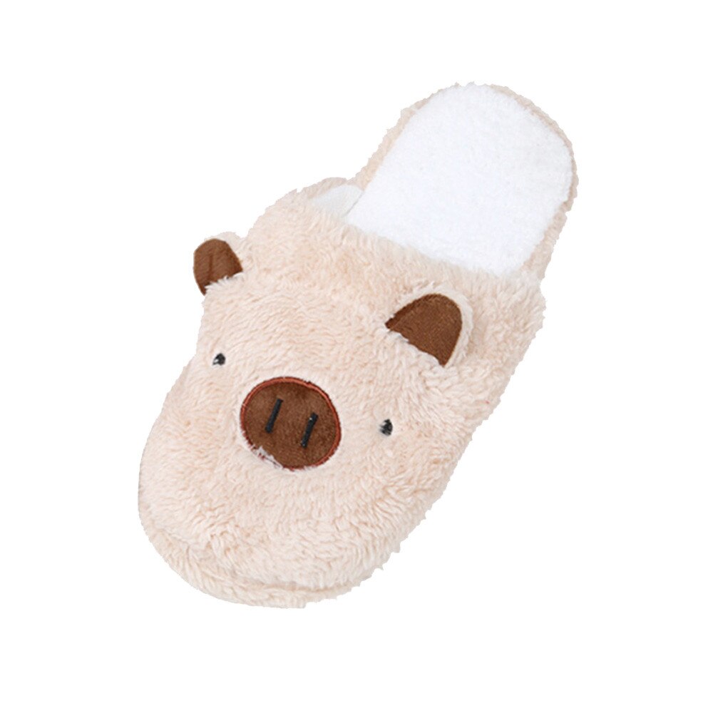 shoes woman Lovely Pig home shoes Floor Soft Stripe Slippers Female Shoes dames pantoffels winter chaussures femme 36-40#L40: Coffee  / 40