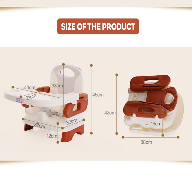 Portable Baby Seat Baby Dinner Table Multifunctional Baby Kid Highchair Children Adjustable Folding Feeding Chair Booster Seat