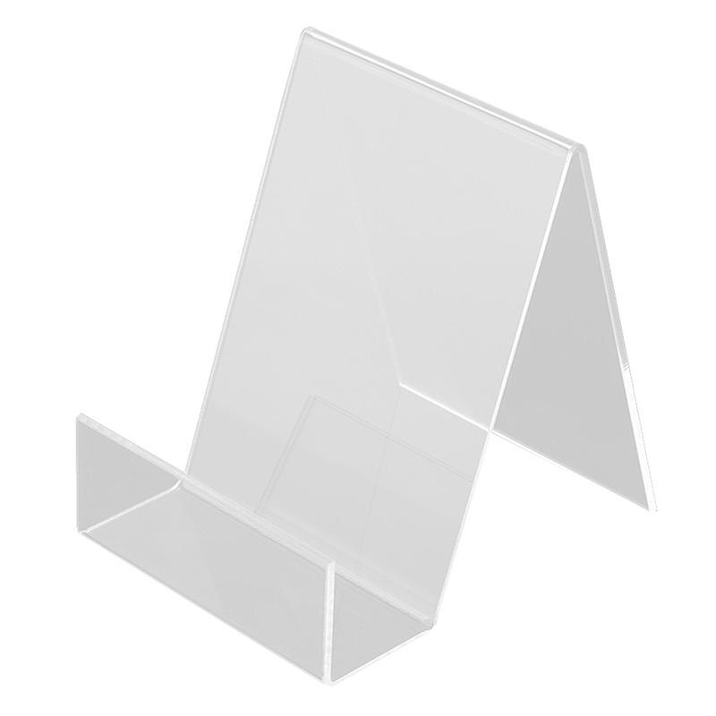 2 stücke Buch Anzeige-ständer Schreibtisch Buch Halfter transparent Acryl Buch Regal Vertikale Buch Lehrbuch Anzeige Stand (transparent)