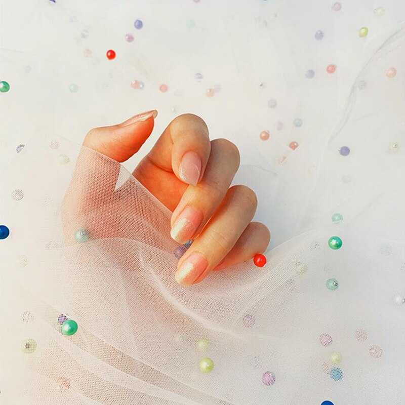 180Cm * 100Cm/Pc Mooie Parel Tule Stof Praktische Kleding Sluier Decoratie Materiaal Diy Handwerk Naaien Mesh levert: Multicolor