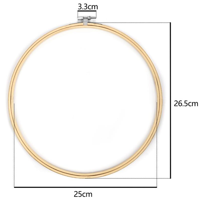 10-30cm broderi ring ring gör det själv bambu ram nål hantverk korsstygn maskin rund loop syverktyg: 27cm 10.23 tum