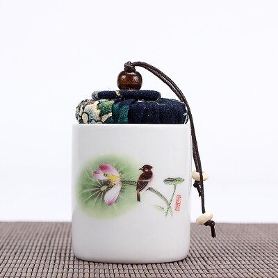 Keramik Mini High-grade Tee Tieguanyin Pu'er Tee Becher Kleine Gläser Verschlossen Portable Storage Tank Von Mispel Tee Porzellan küche Box: hongfumantang