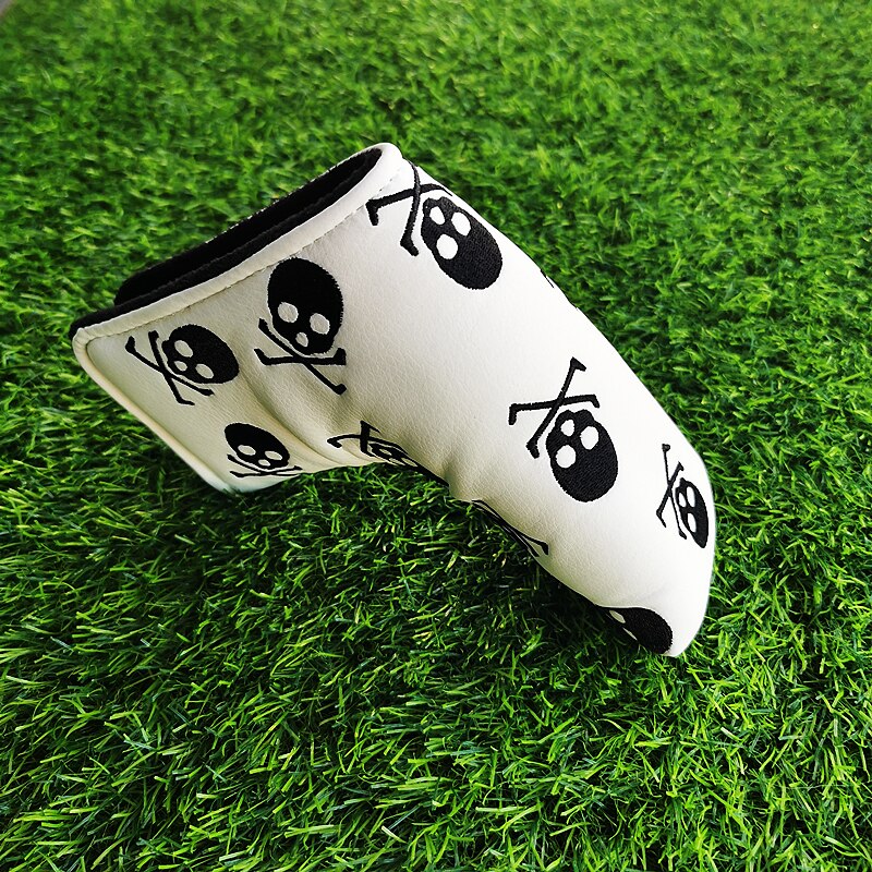 Pirate Golf Club Head Cover Is Suitable for Driver Fairway Putter 135H Club Cover PU Leather Unisex 진주게이츠: P(white)