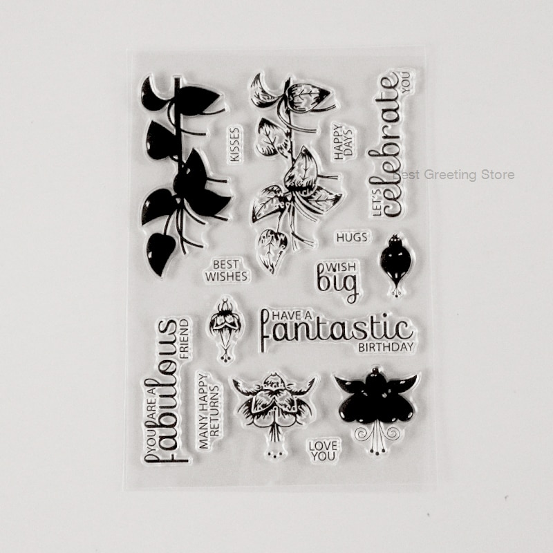 Clear stamps flower layering stamps for card making and scrapbooking