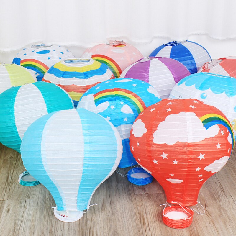 12 Inch Christmas Hanging Paper Lanterns Air Balloon Paper Lanterns Birthday Party Decor Lamp Wedding Festival Supplies