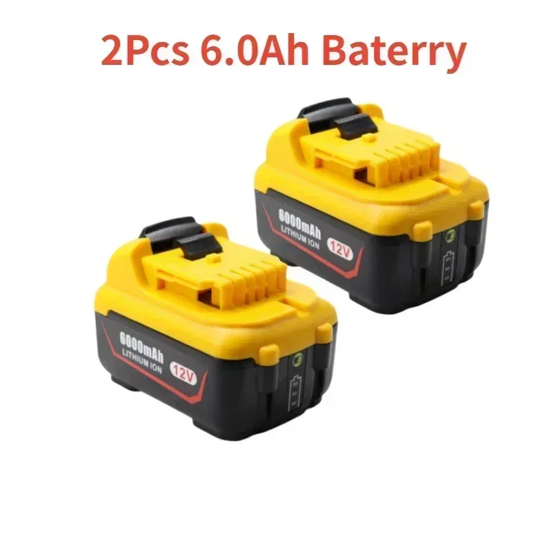 Aleaivy för dewalt 6.0ah ersättnings-dcb 120 litiumjonbatterier 12v 3ah dcb 123 dcb 125 dcb 124 dcb 122 dcd 710 elverktygsbatteri: Grå