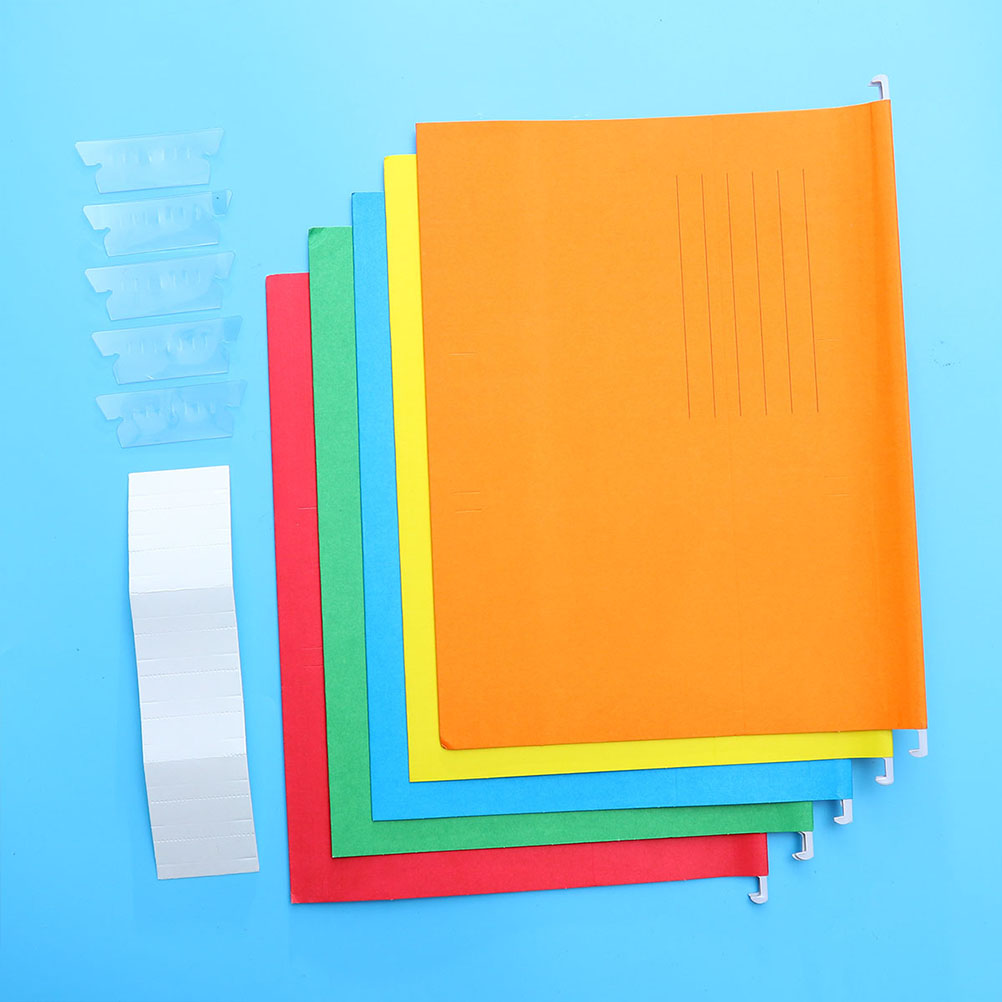 8 pièces Portable dossier suspendu dossier suspendu porte-fichiers papier cadre Documents organisateur fournitures de bureau (couleur aléatoire)