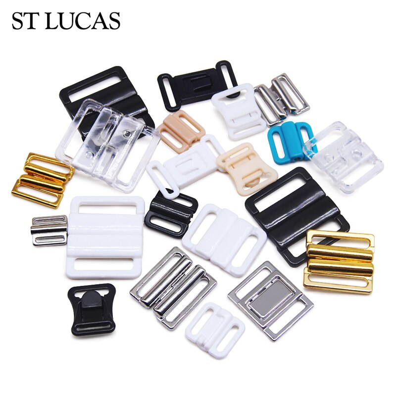 Crochet et fermoir à bande rectangulaire, 10 pièces/lot, prolongateurs de taille pour soutien-gorge, couture sur vêtements, accessoires DIY