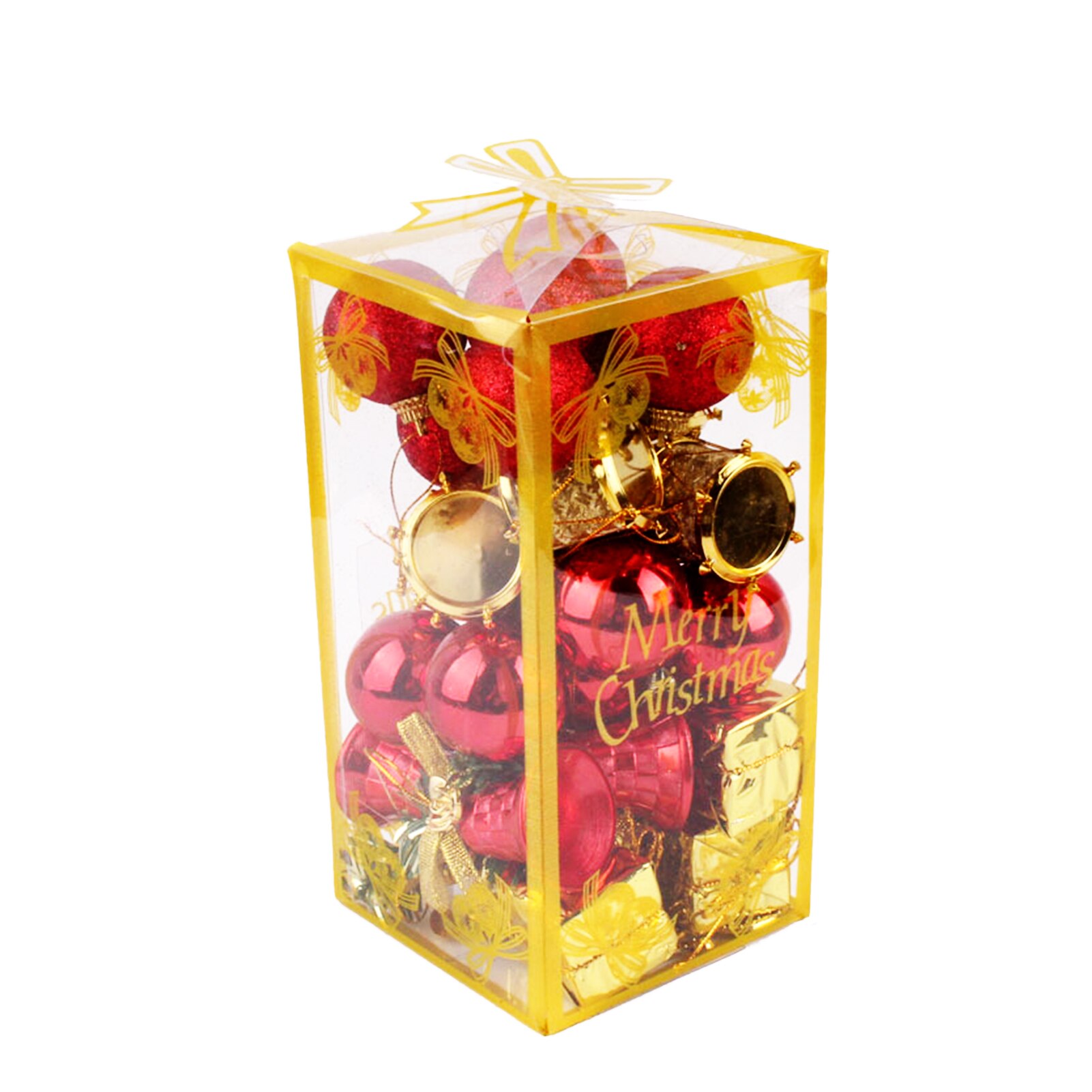 Unyqoos® Set van 12 decoratieve rode kerstballen voor een feestelijke
