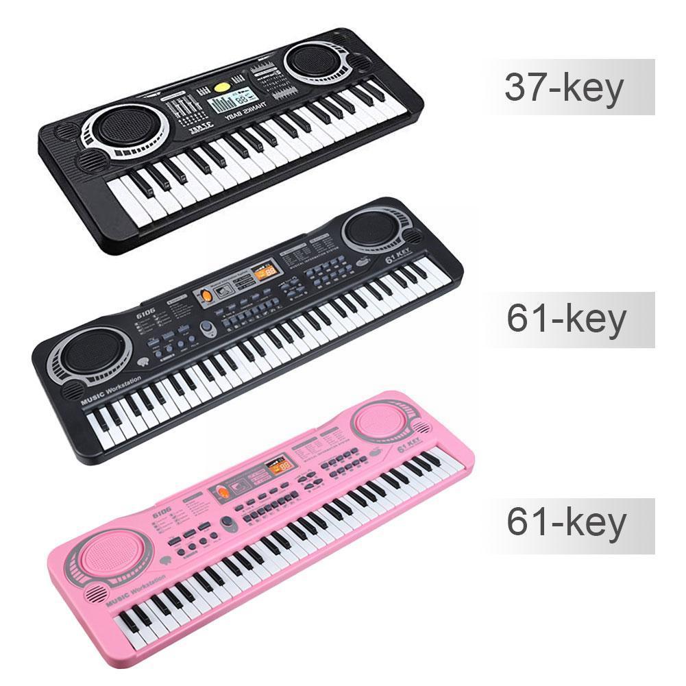 61 tasti organo elettronico USB tastiera digitale pianoforte strumento musicale giocattolo per bambini con microfono Piano elettrico per bambini T0C1