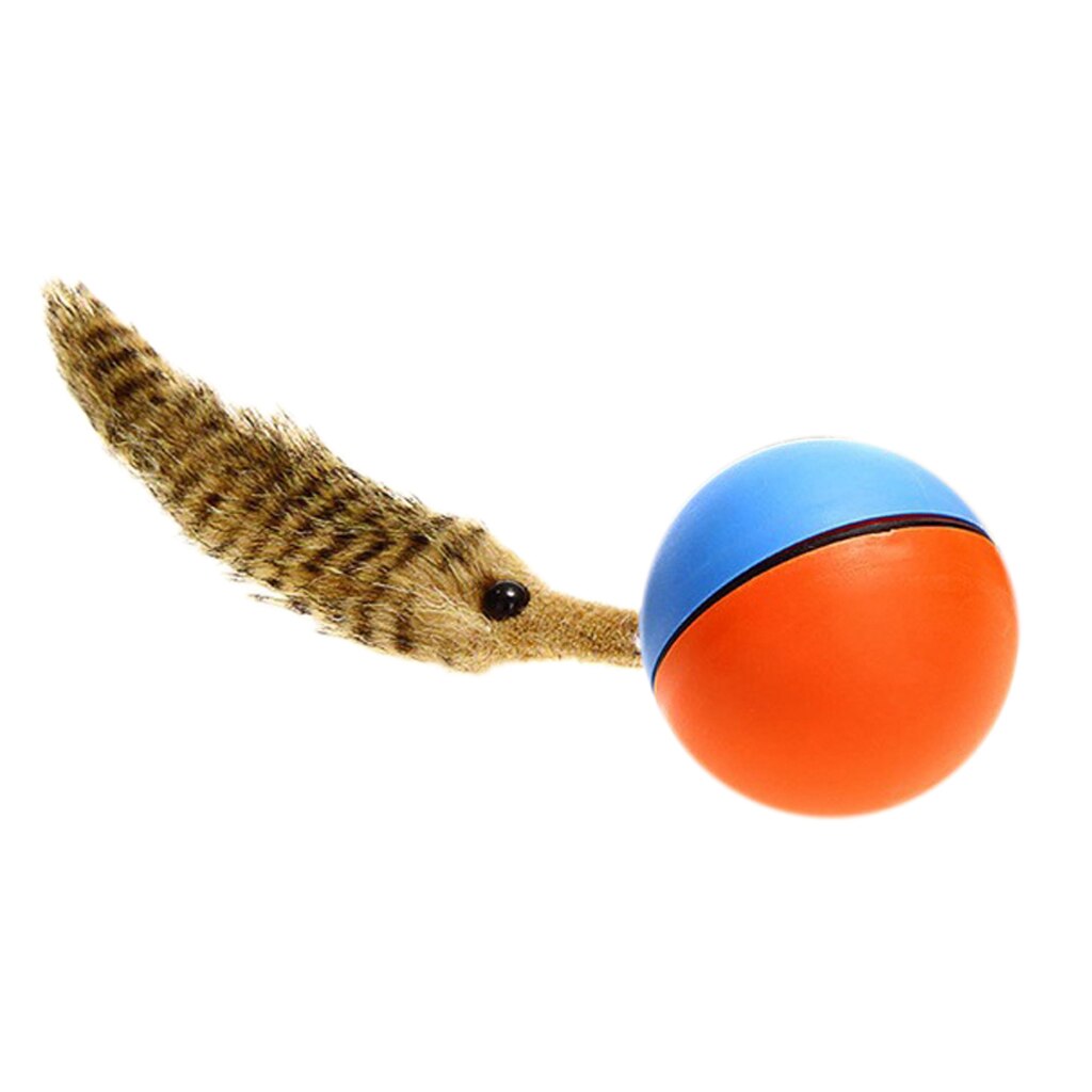 Lovely Pet Dog Cat Weasel Motorized Rolling Ball Appears Jump Moving Toy
