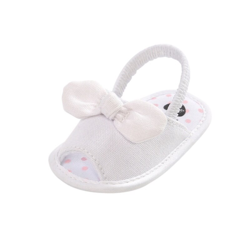 Zomer Baby Meisjes Ademende Anti-Slip Schoenen Vlinder-Knoop Patroon Sandalen Peuter Zachte Zolen Babyschoenen: white / S