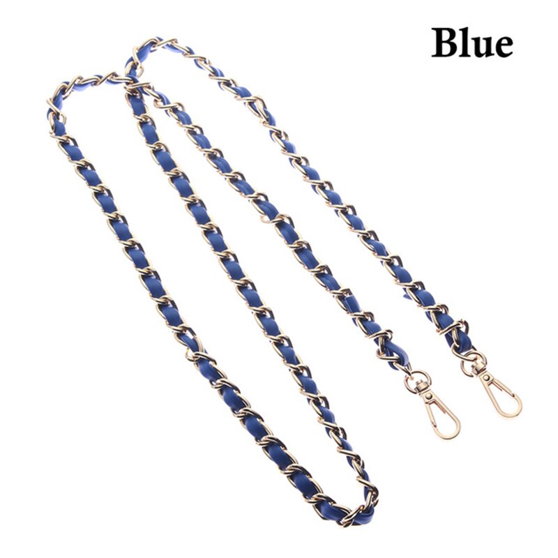 120cm Women PU + Chain Bag Straps 10 Colors Ladies Handbag & Shoulder Bags Bag Belt Handles: Blue