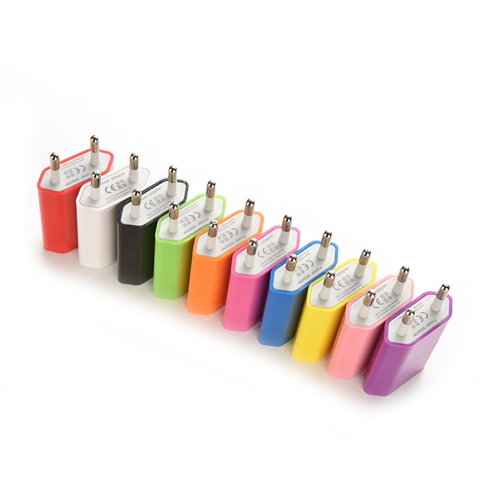 Usb vegglader lader adapter 5v 500ma enkel usb port hurtiglader stikkontakt kube for iphone for android telefon