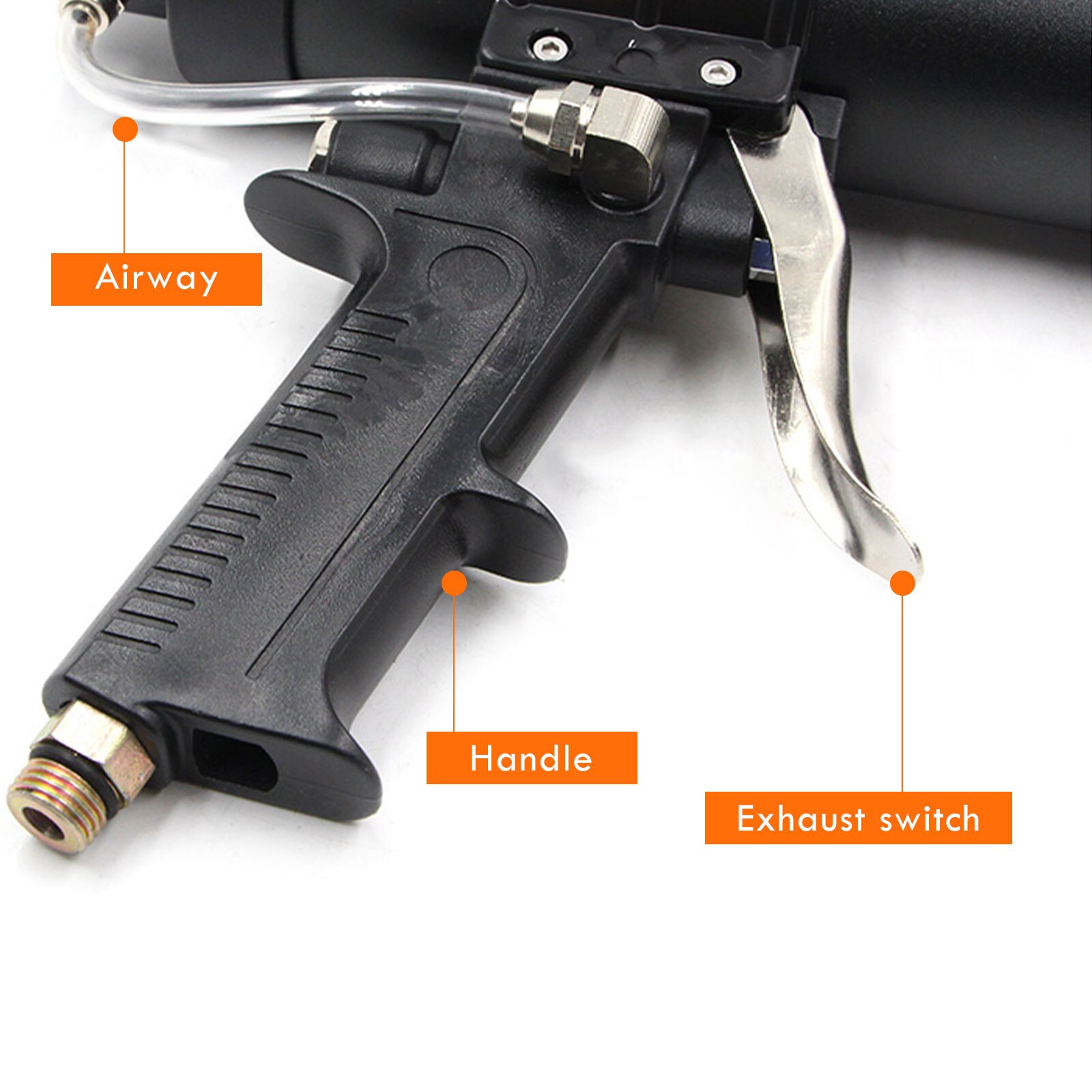 310ml Sealant Glass Glue Spray Gun Pneumatic Gun Caulk Nozzle Applicator Kit Finishing Tool Reusable Sprayer Caulking Tools Set