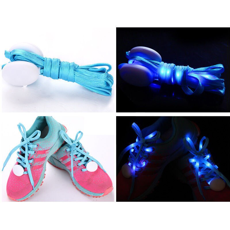 1 paar LED Sport Veters Flash Light Glow Stick Strap Schoenveters Disco Party Club Platte Schoenveters Tie schoen