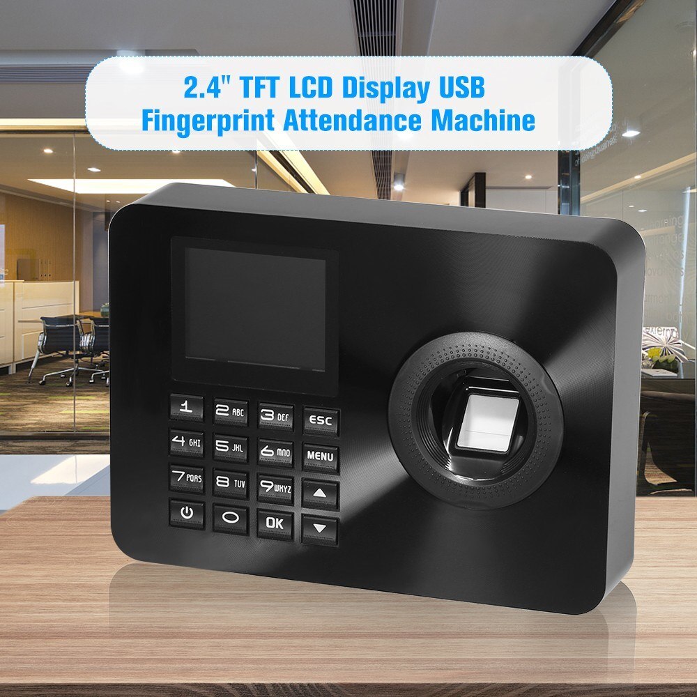 Biometric Fingerprint Time Attendance Clock Recorder Employee Recognition Device Electronic Checking-in Machine