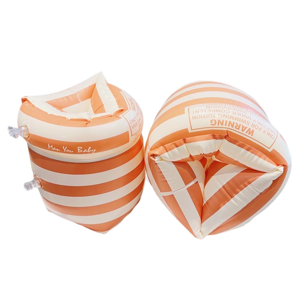 Manguitos circulares para brazo flotante, bolsa de aire doble, flotadores inflables para piscina, equipo de natación con estampado de PVC para adultos y niños, 1 par: Negro
