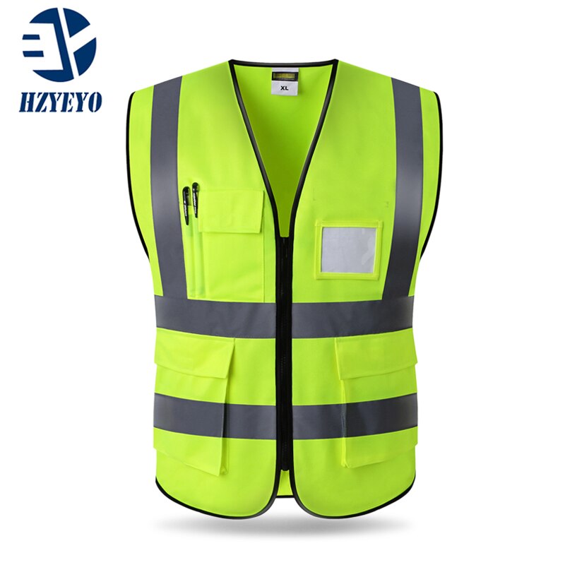 Hzyeyo refleksvest med høj synlighed arbejdstøj motorcykel cykling sport udendørs reflekterende sikkerhedstøj , d -9915