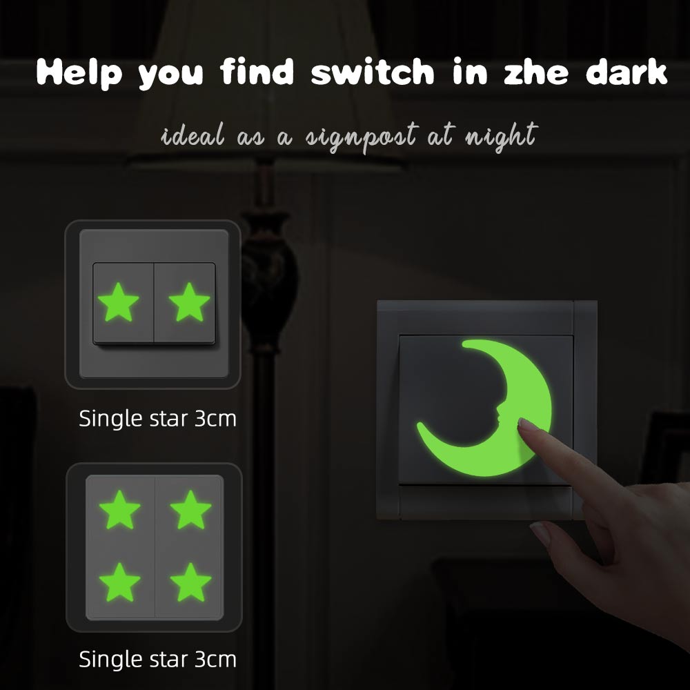 Wall Sticker Christmas Year Window Sticker Snowflake Star Luminous Sticker Children's Room Family Outdoor Glass Decoration