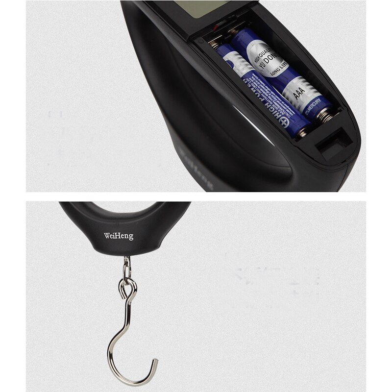 Digital Scale Electronic Fishing Weights Scale 50kg 10g LCD Display AAA Battery Digital Luggage Scale with Backlight