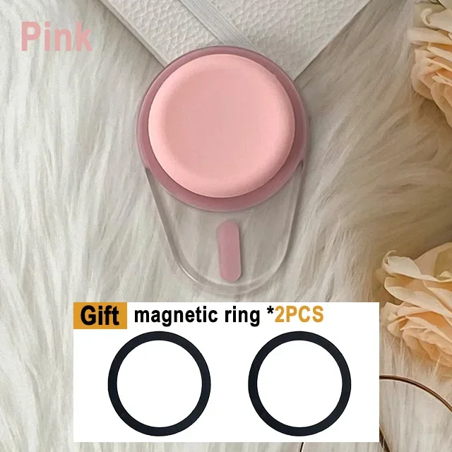 Voor Magsafe Mobiele Telefoon Grip Tok Griptok Voor IPhone 15/14/13/12 Serie Magnetische Telefoon socket Pocket Telefoon Houder: Roze