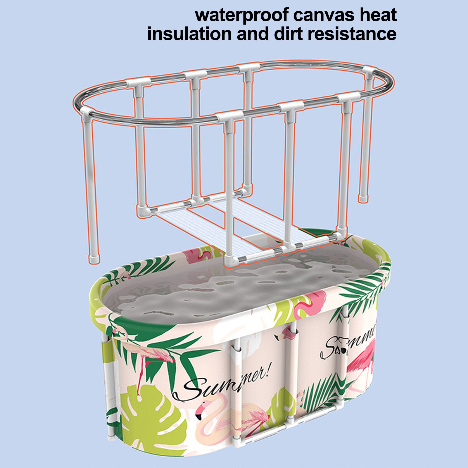 Foldable Bathtub Adult Child Bath Tub Full Size Pool Spa Bathtub Tool Free Disassemble Full Body Large Bathtub In stock