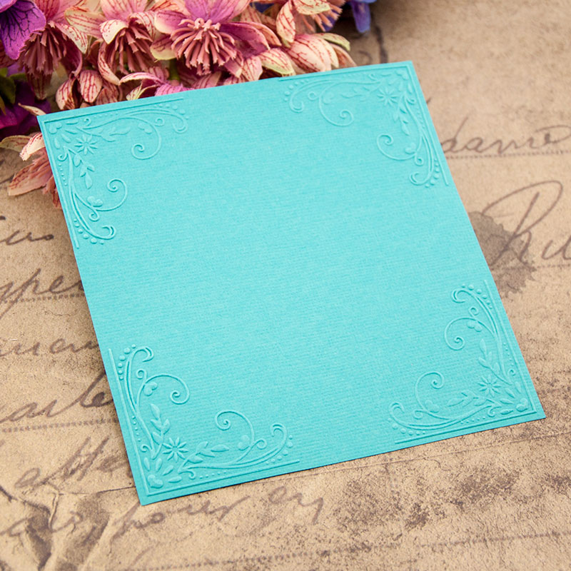 Carpeta de corte de esquina de flores y relieve, plantilla de plástico para manualidades, fabricación de tarjetas, tarjetas de papel, álbum, decoración de boda, 5x5 Cm