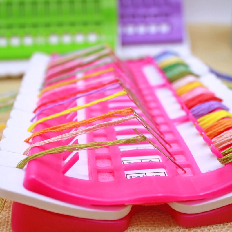 Cross Stitch Line Embroidery Floss Organizer Tool Dedicated 30 Needles Pins Wire Holder Tools DSS899