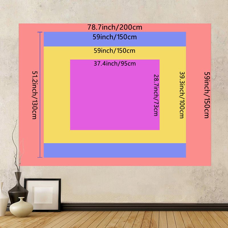 1PC Kleurrijk Waterval UV-reactie tapijt, Maan Nachtelijke Hemel Natuurlijk Landschap Zwart Licht Woondecoratie tapijt