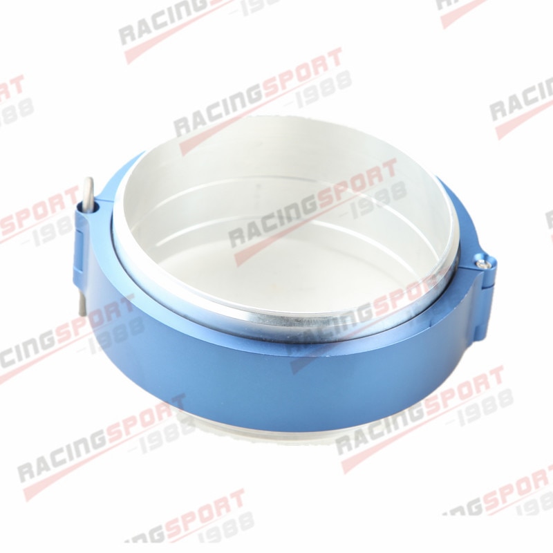 Aluminum Universal 4&quot; inch Turbo Clamshell Clamps Clamp Blue