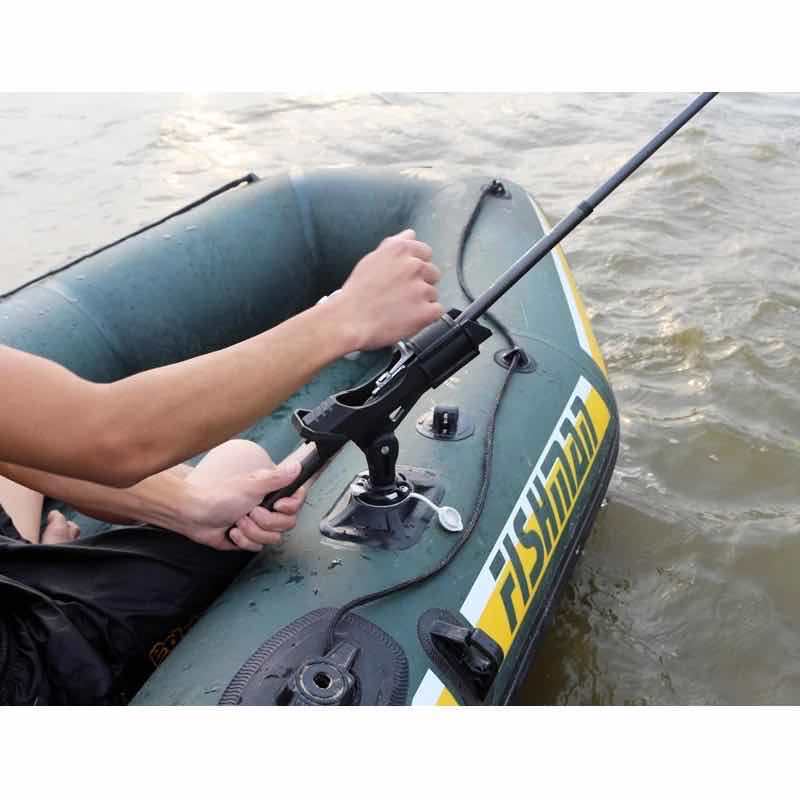 Support de canne à pêche pour bateau pneumatique et canoë kayak,accessoire en PVC, outil, également pour radeau et stand up paddle, rotatif, fixation, angle de montage, crochet,