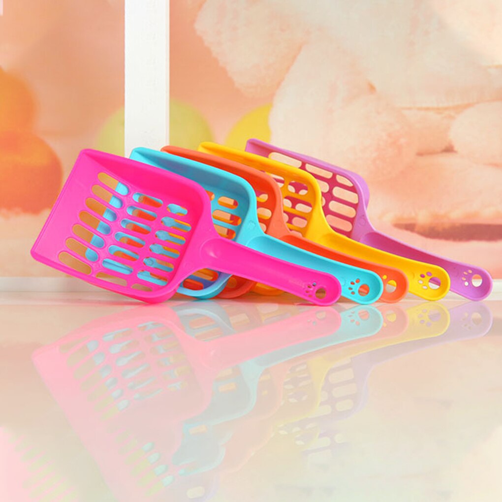 Poop Spoon Plastic Handle Pet Poop Scoop Waste Remover Portable Cleaning Tool Supplies Dogs Cats Pet Supplies Color Random