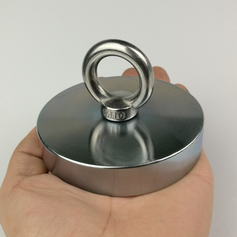 200-600Kg Magneet Sterke N52 Neodymium Permanente Magneet Vissen Magneten met Ring Super Imanes Magnetische Materiaal Base