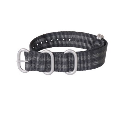 Tiheä nylon ranneke 26mm nato zulu nylon kellon ranneke garmin fenix 3/3hr/5x/6x plus finesse 935 60s canvas rannekoru: Mustaharmaa