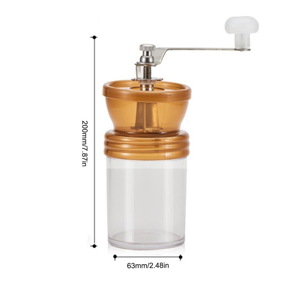 Transparent Hand Grinder Adjustable Ceramic Core 304 Stainless Steel Washable Hand Coffee Machine Kitchen Appliance
