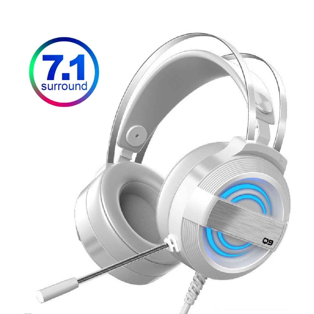 Gaming Headset 7.1 Surround Sound Pc Hoofdtelefoon Met Noise Canceling Microfoon Stereo Wired Hoofdtelefoon Rgb Verlichting Voor Laptops