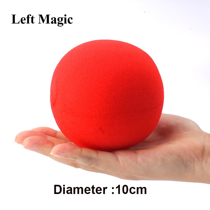 1 Pcs Grote Rode Magische Spons Bal (10Cm Diameter) goocheltrucs Zachte Bal Uitstekende Elasticiteit Klassieke Bal Straat Close Up Magic