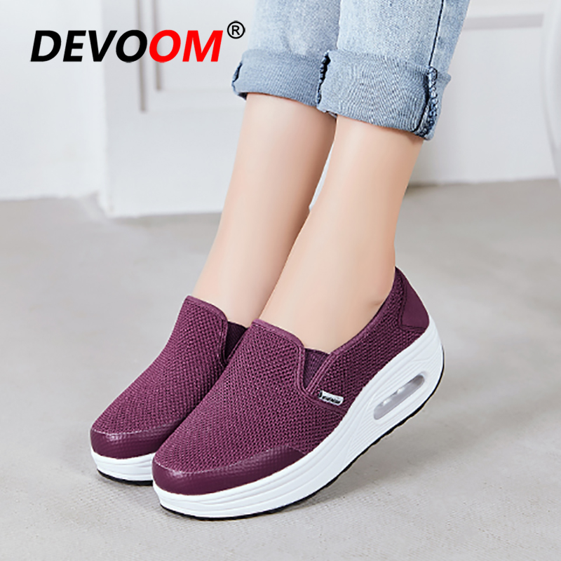 Swing Toning Shoes Women weight loss Fitness Shoes Ladies Breathable Mesh Sport Platform Wedge Slimming Shoes Sneakers Women 43