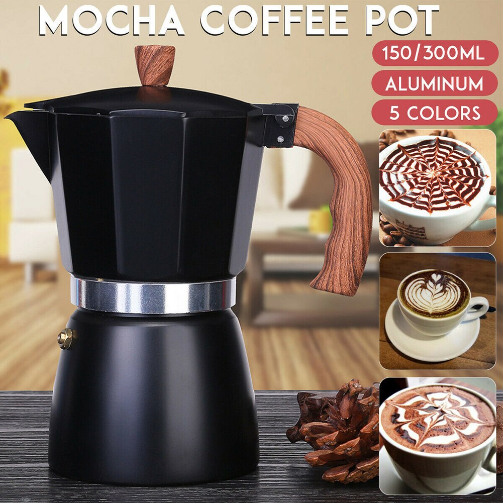 150/300Ml Praktische Aluminium Koffiezetapparaat Mokka Pot Espresso Percolator Pot Aluminium Espresso Percolator