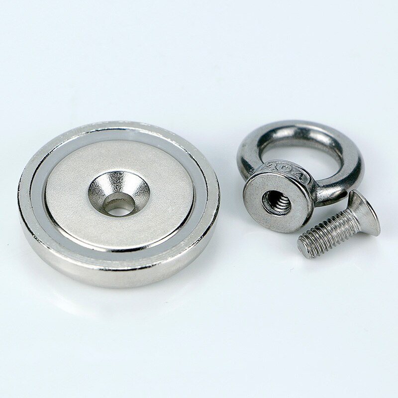 Neodymium Magnet Super Strong Powerful Salvage Hook Fishing Magnetic Circular UND