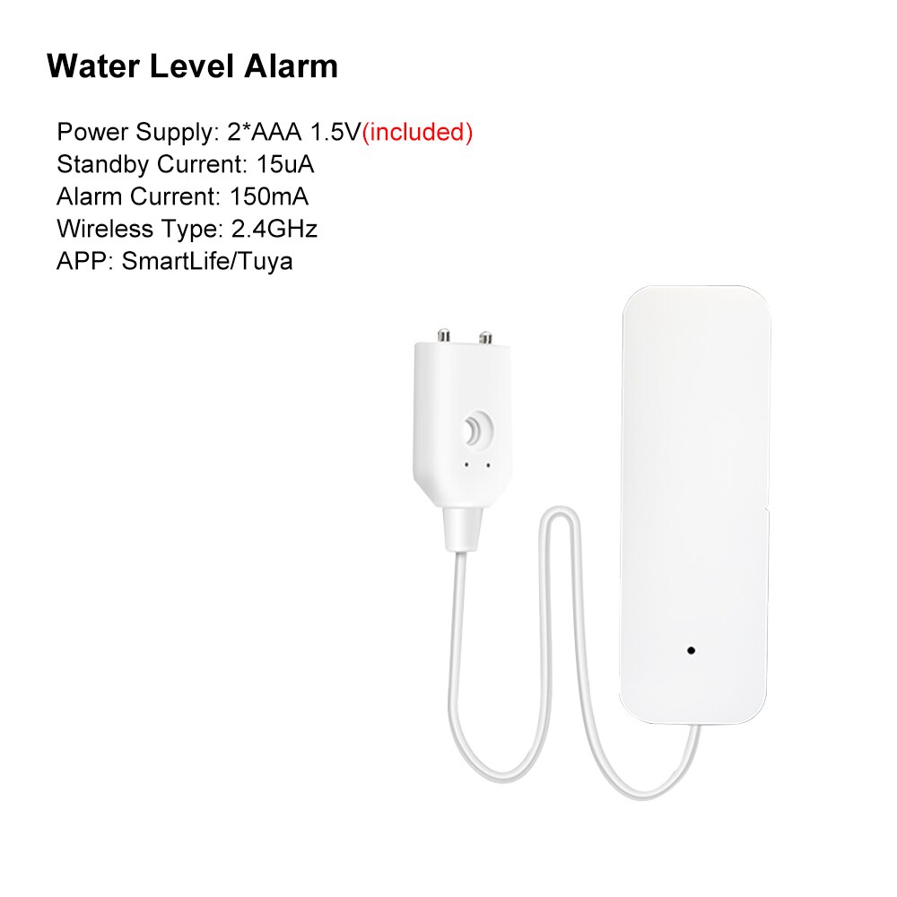 WIFI Water Leak Sensor Water Leakage Intrusion Detector Alert Water Level Overflow Alarm Tuya Smart Life App Remote Control: battery included